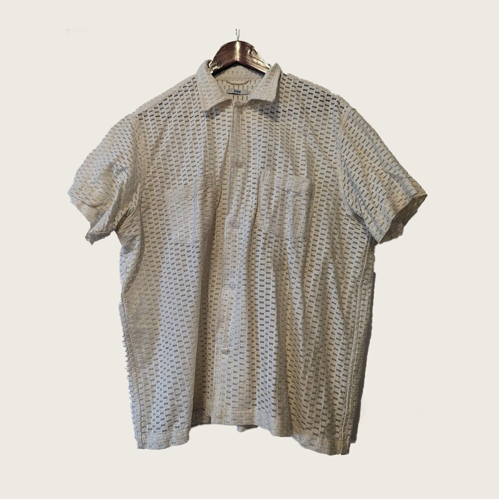 BODE - Off white textured shirt - Sz XL